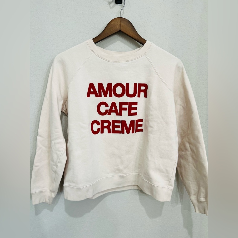 Sézane Amour Cafe Creme Sweatshirt - Picture 5 of 9